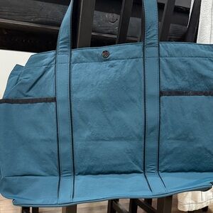 lululemon athletica Teal Duffel Tote Bag with Black Trim